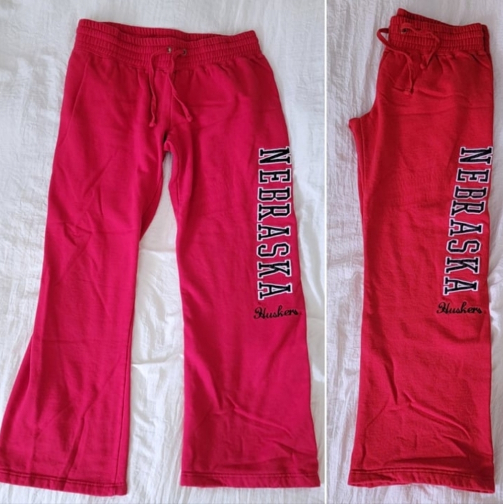 Colosseum Nebraska Huskers Pink Track Pants